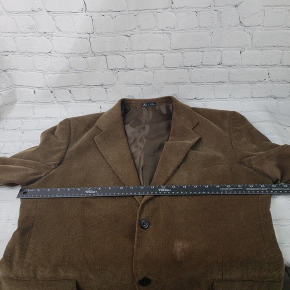 ALAN‎ FLUSSER Brown Corduroy Cotton Blazer Sport Coat Jacket - BESPOKE 44L - Picture 7 of 12